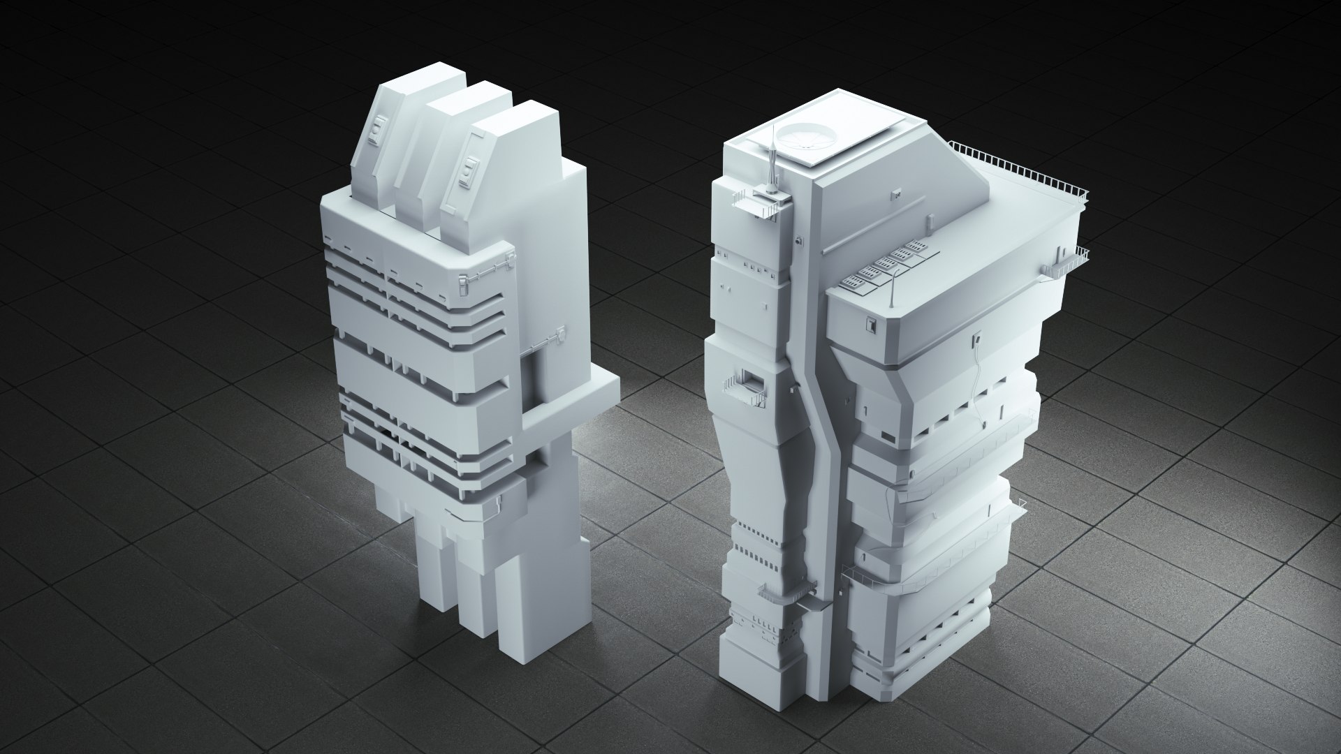 Bladerunner Cyberpunk Buildings Vol 3D - TurboSquid 1859139
