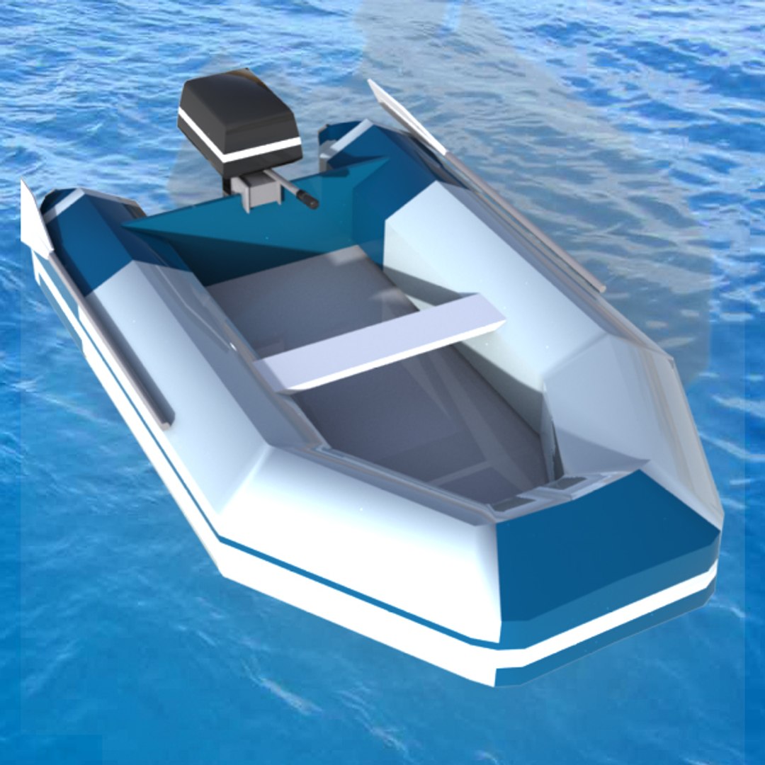 zodiac motor boat 3d max