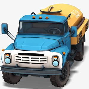Zil-130 Truck - Low Poly Stylized 3D model