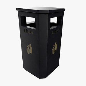 public trash bin 3D