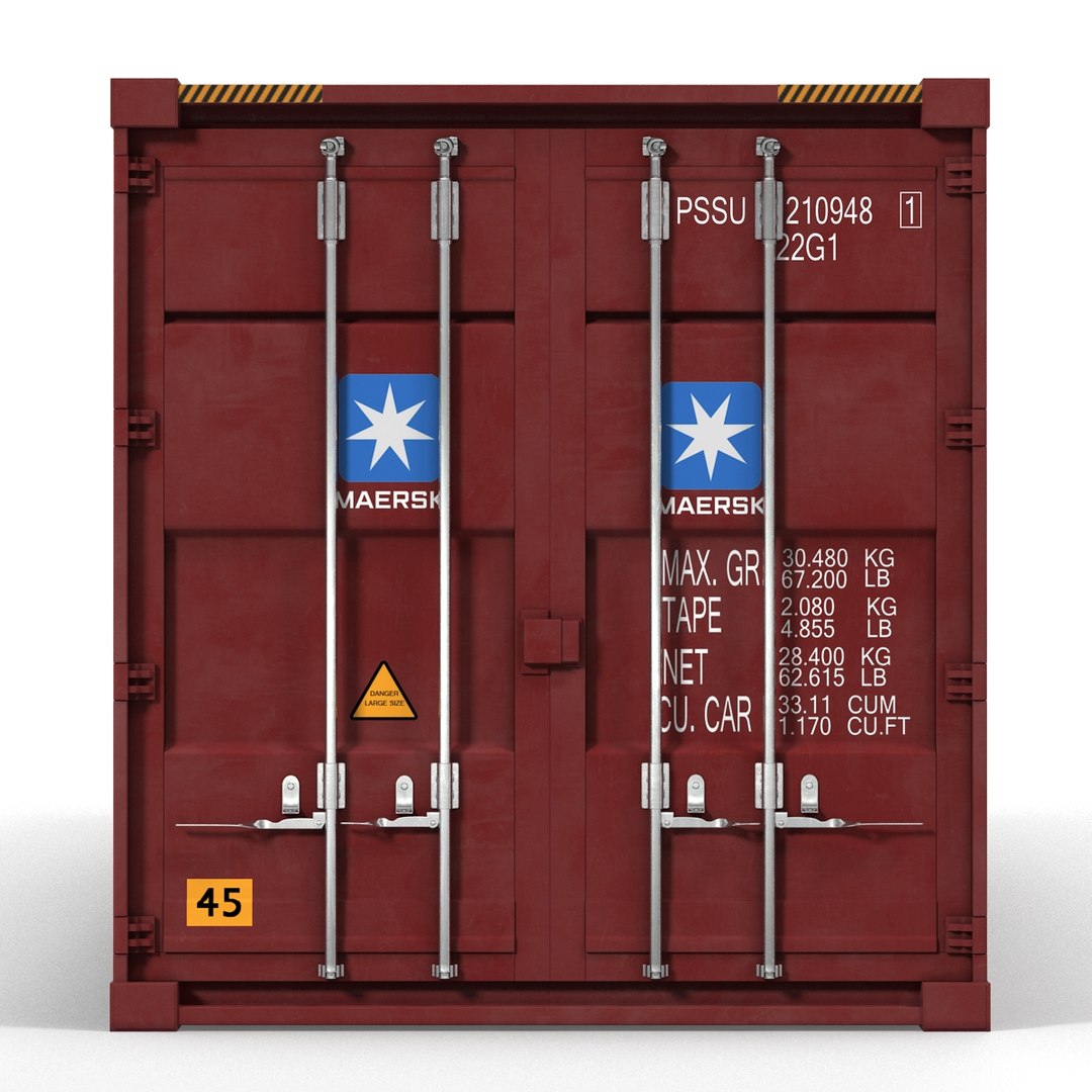 53 Ft Shipping Iso Container 3d Model