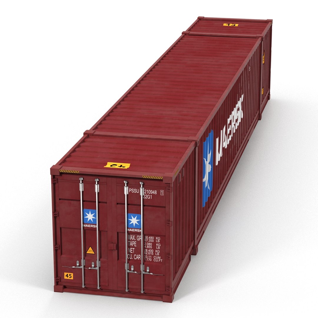 53 Ft Shipping Iso Container 3d Model
