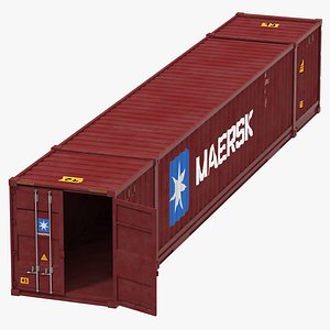 53 ft shipping iso container 3d model