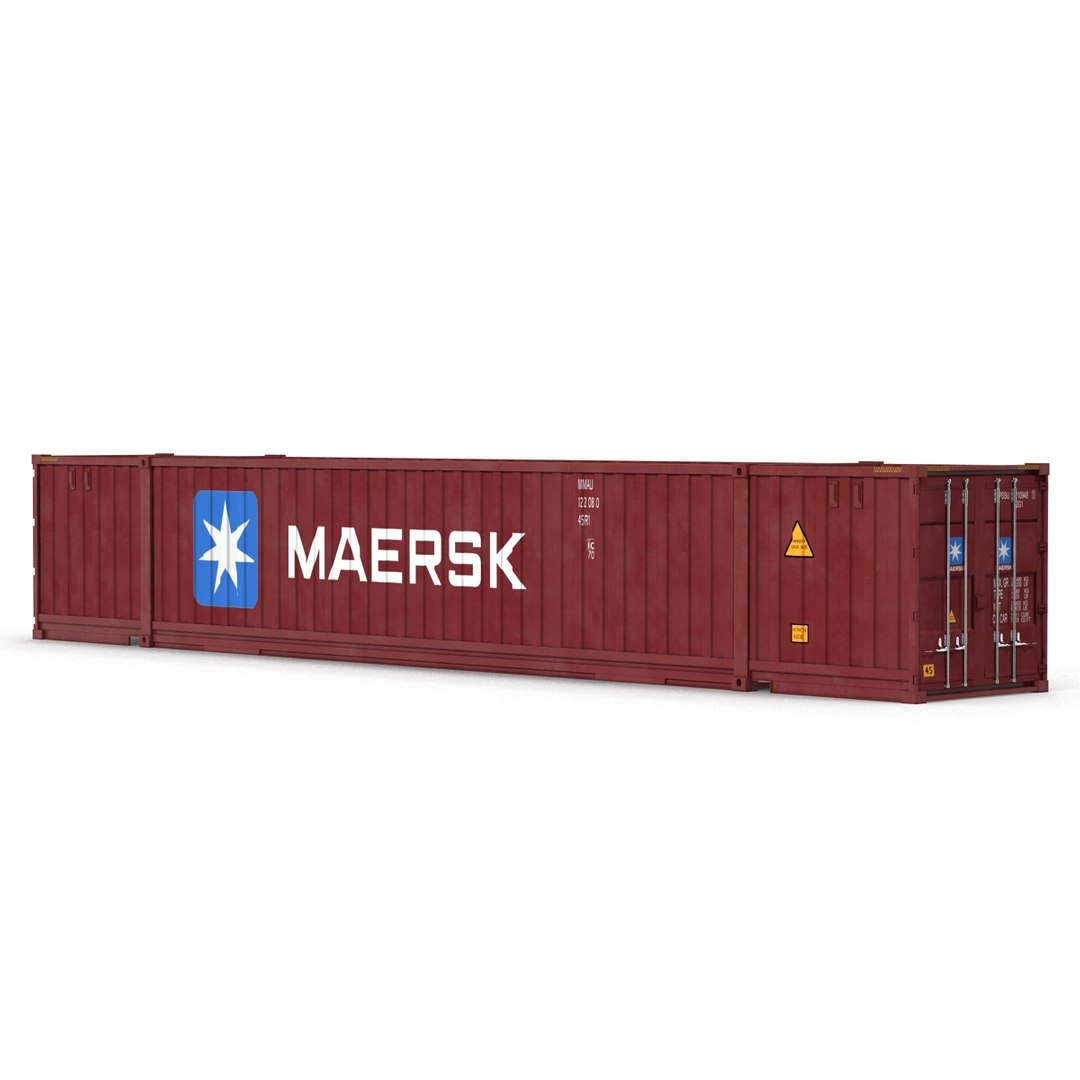 53 Ft Shipping Iso Container 3d Model