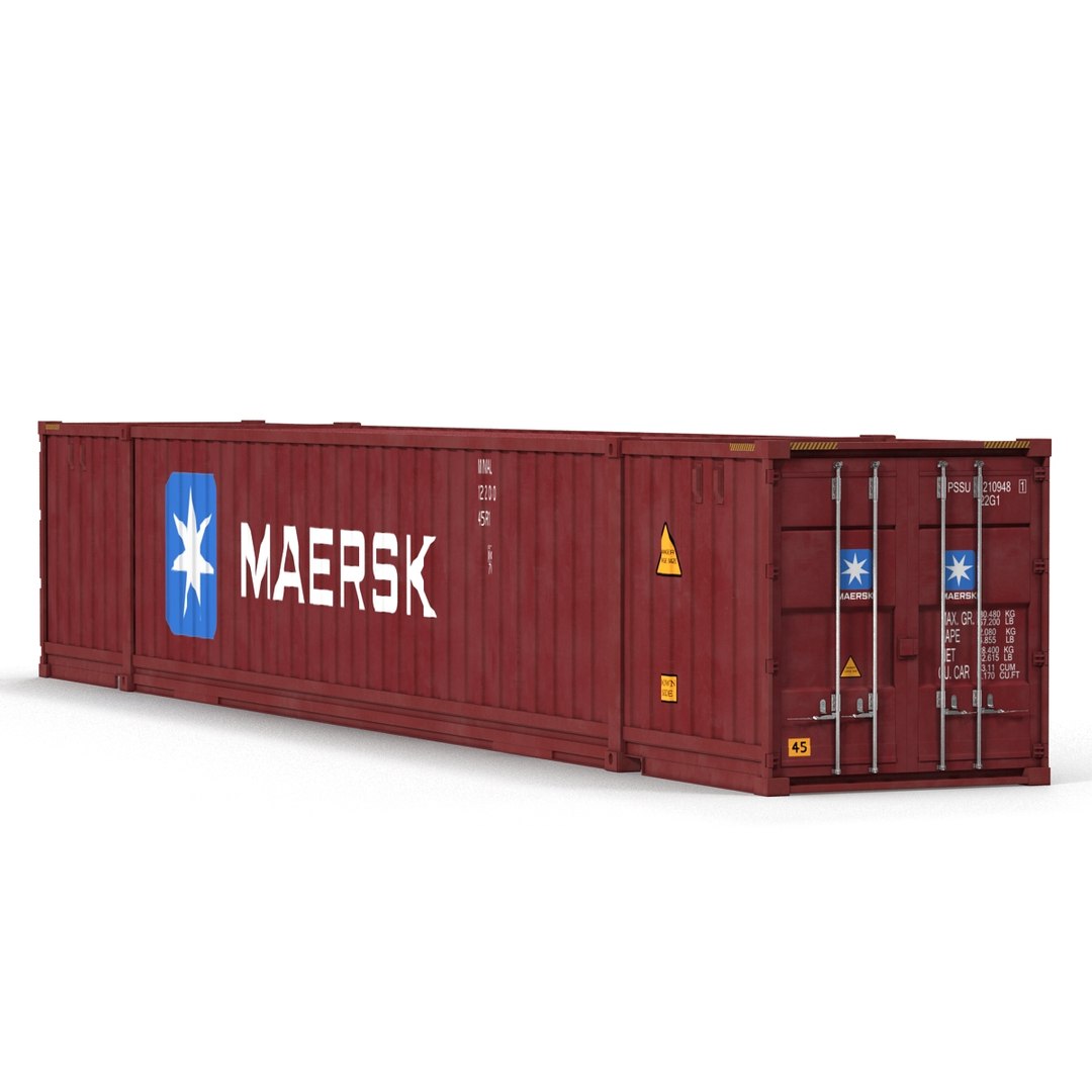 53 Ft Shipping Iso Container 3d Model