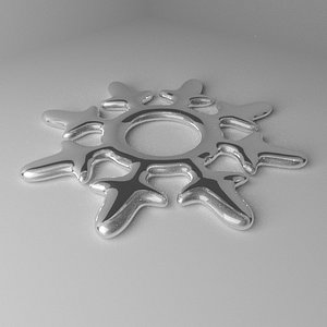 3D model snowflake 10