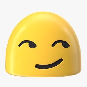 Smirking Face Android Emoji 3D model