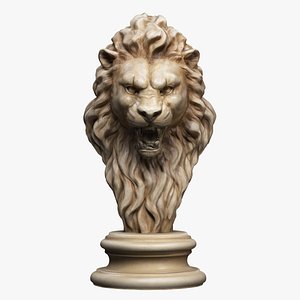 Lion Head Sculpture Animal Statue