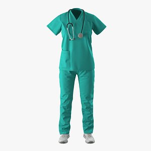 Female Surgeon Dress 7 3D Model