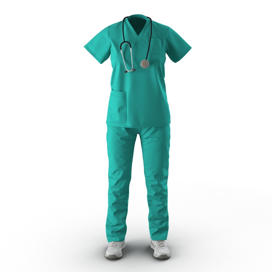 Female Surgeon Dress 7 3D Model 3D model preview