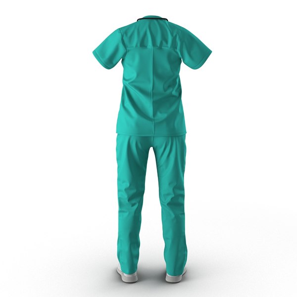 3d female surgeon dress 7 model