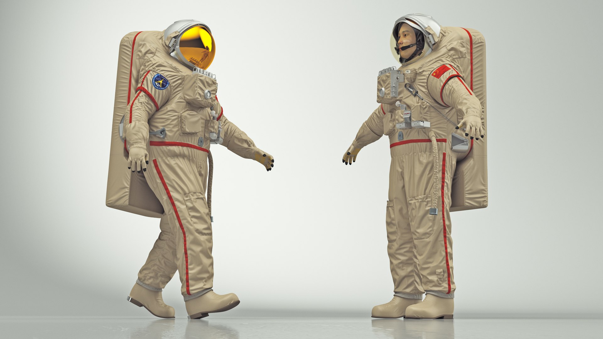 3D Chinese Astronaut Space Suit Haiying Rigged For Maya - TurboSquid ...