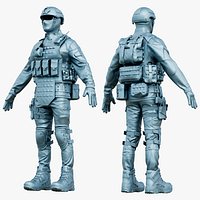 Russian Special Force Soldier Highpoly