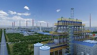 Integrated Industrial Complex Petrochemical Plant Power Plant