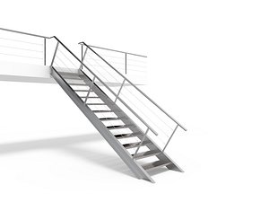 metal stair staircase 3D model