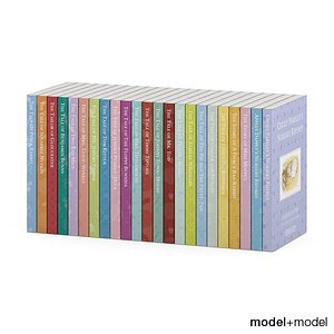 3d model children books set