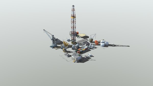 3D Fracking Drill Rig model - TurboSquid 1922461