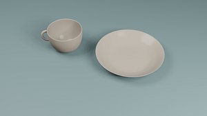 3D Cup and Plate model