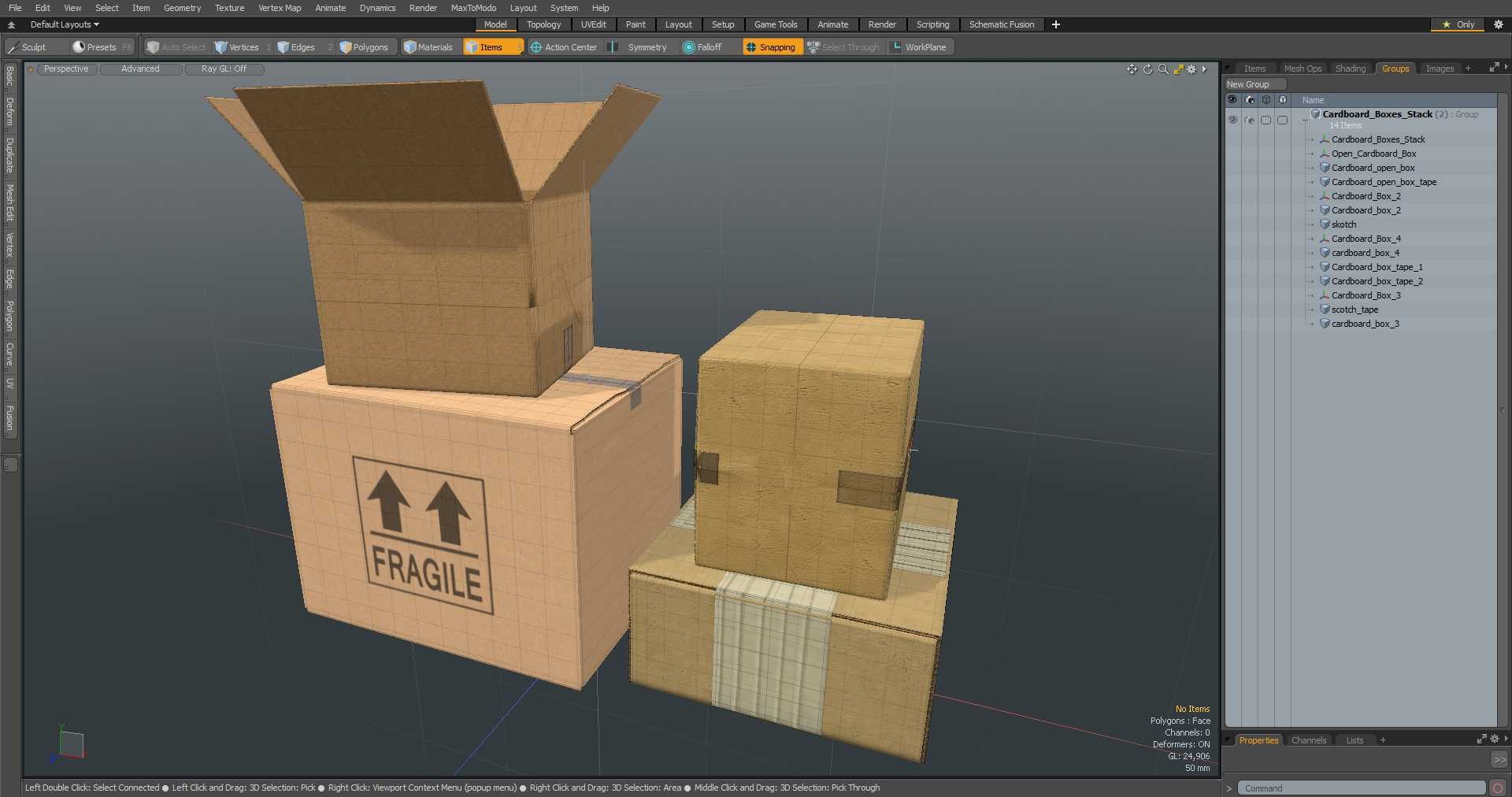 Cardboard Boxes Stack 3D Model - TurboSquid 2158698