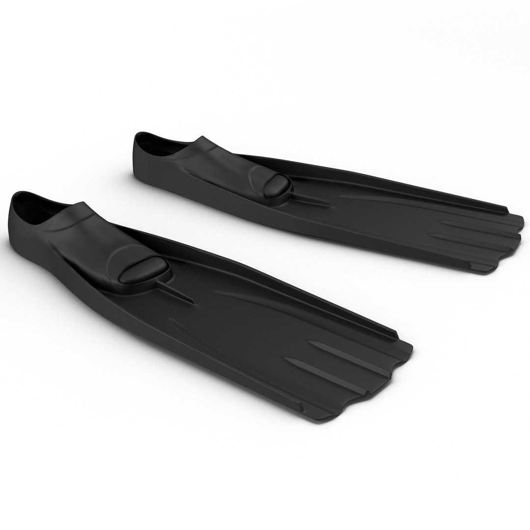 Swim Fins 3D model preview