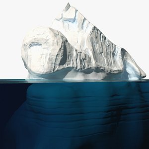 Iceberg Above and Underwater 3D model