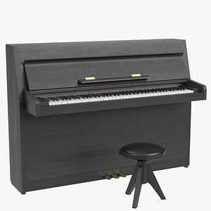 Vertical piano 3D