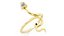 Calf cut Stone Head Snake Rope Ring