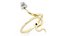 Calf cut Stone Head Snake Rope Ring