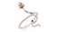 Calf cut Stone Head Snake Rope Ring