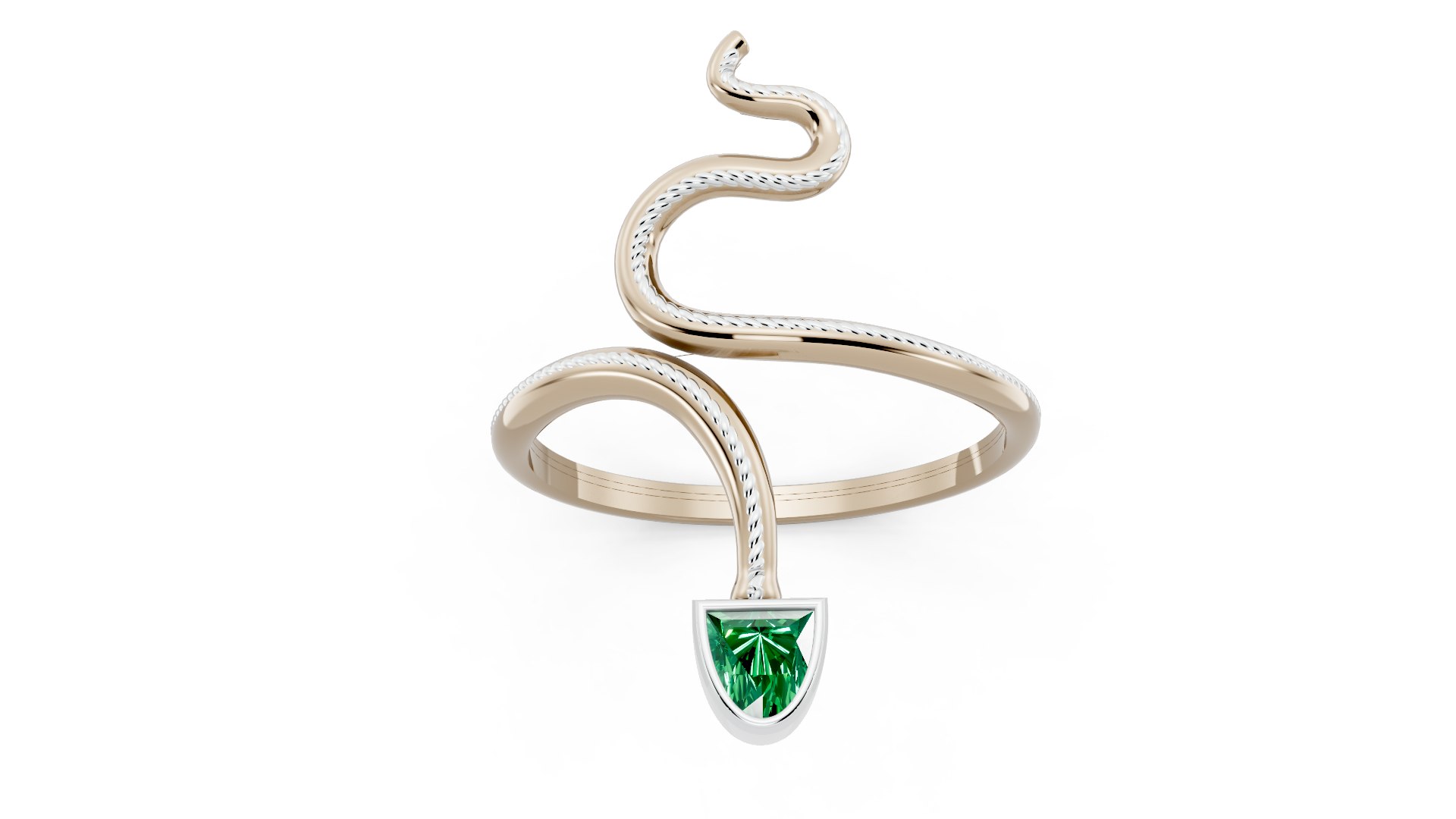 3D Calf Cut Stone Head Snake Rope Ring Model - TurboSquid 2460747