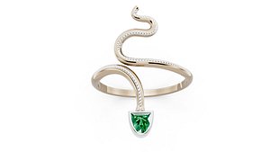 Calf cut Stone Head Snake Rope Ring