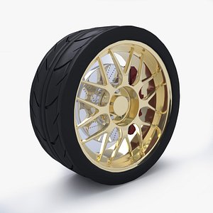 Car Wheel Rim Tire 3D