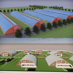 Agricultural Greenhouse Tent Frame -B2 3D model