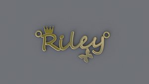 Jewelry Necklace Pendant Riley 3D Print 3D model