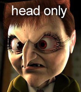 rigged witch head 3d model