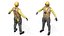 3D Flight Deck Marshal with Camouflage Pants Yellow