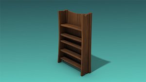 low-poly shelf 3D model