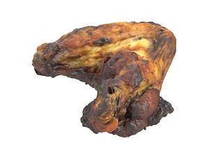 3D photorealistic scanned grilled chicken model