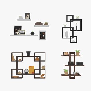 Wall decoration - modern house - Low Poly
