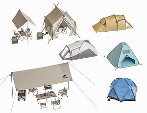 Outdoor Camping Tent 3D model