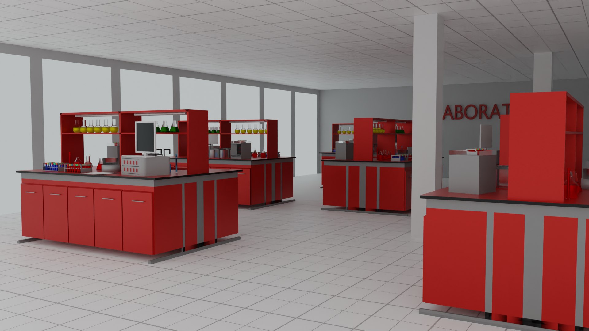 3D Laboratory Model - TurboSquid 1924033