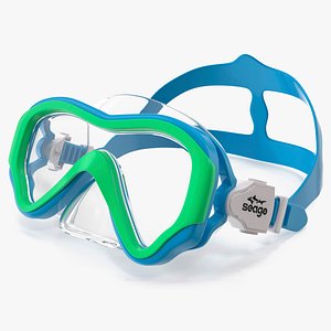 Kids Swimming Mask Seage Blue model