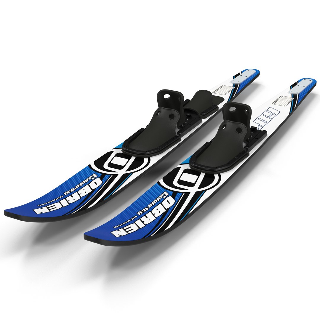 Water Skis 3D model preview