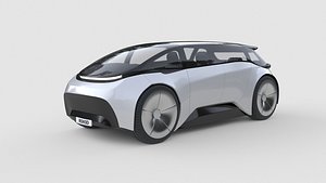 3D Futuristic Urban Minivan