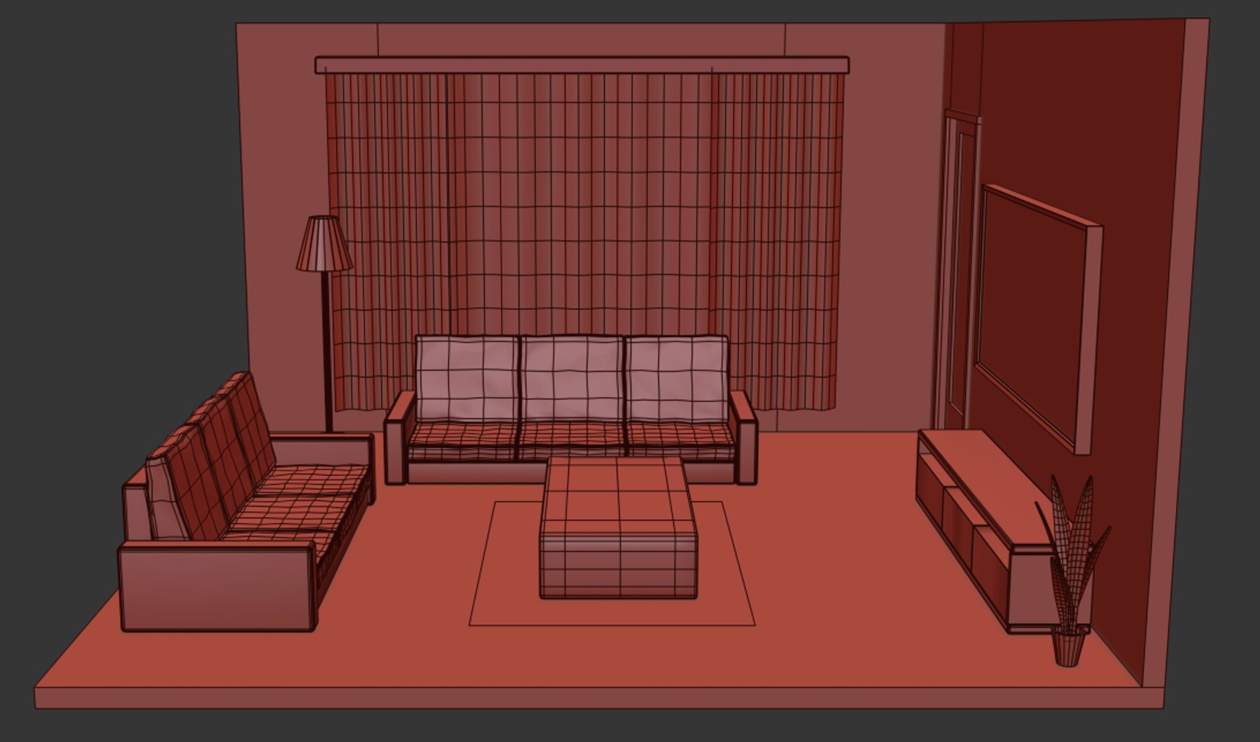 3D Basic Isometric Room - TurboSquid 1933599