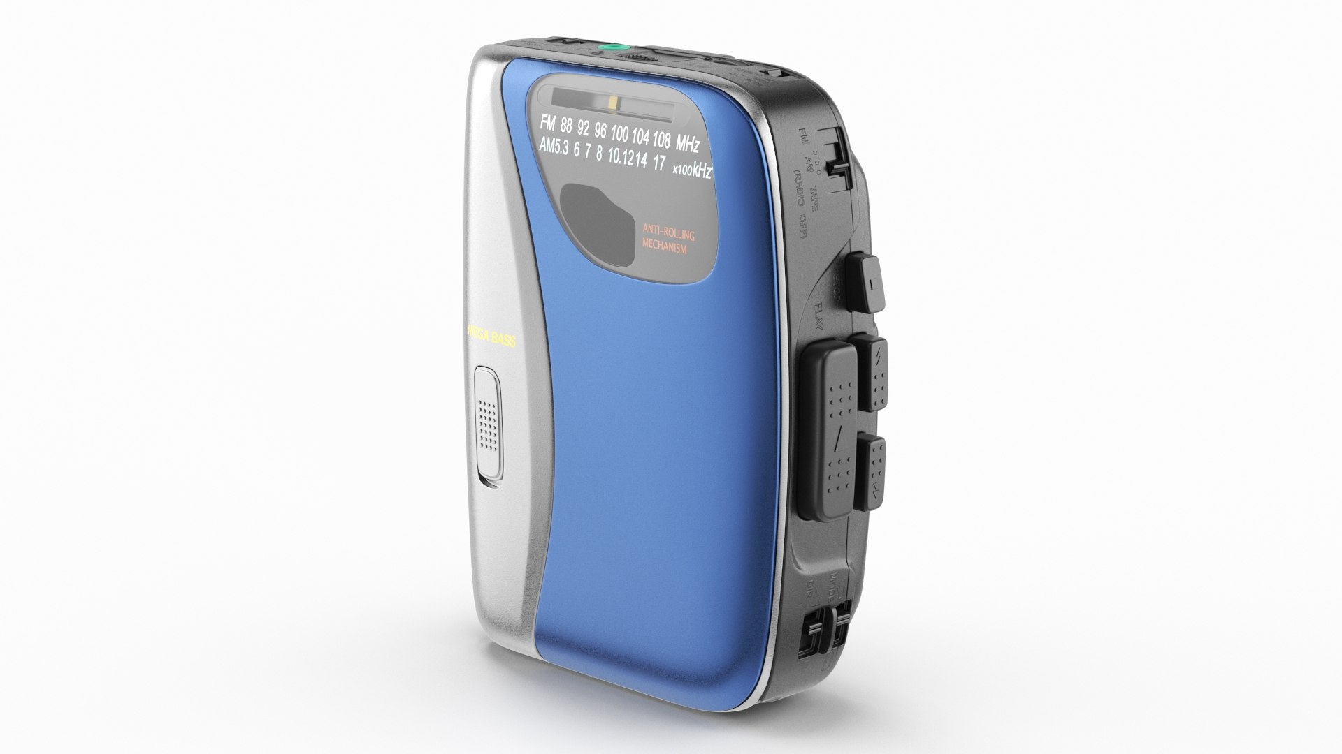 Vintage Portable Cassette Player 3D model preview