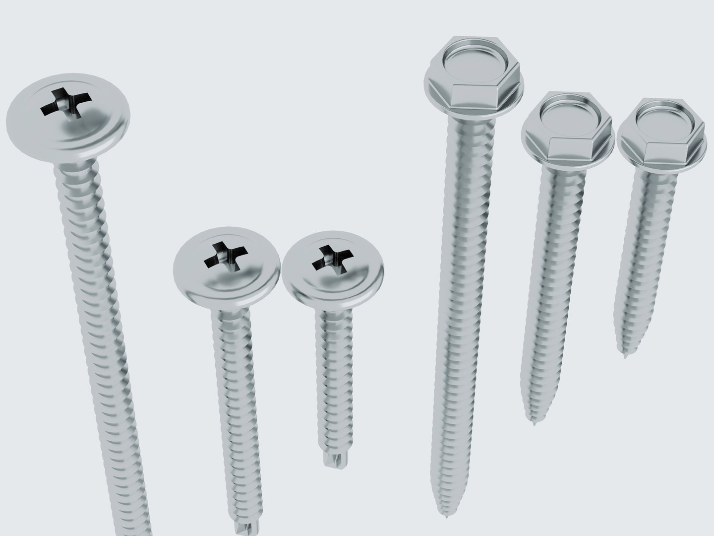 Industrial Hardware Bolts Nuts Screws Fasteners Pack 3D - TurboSquid ...