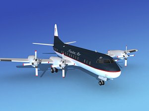 propellers electra lockheed 3d model