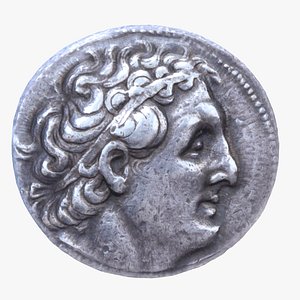 3D tetradrachm ptolemy ii 249 model