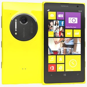 nokia lumia 1020 yellow 3d max